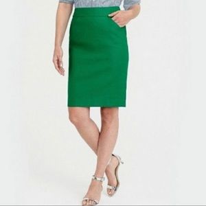 J. Crew emerald green No2 Pencil skirt